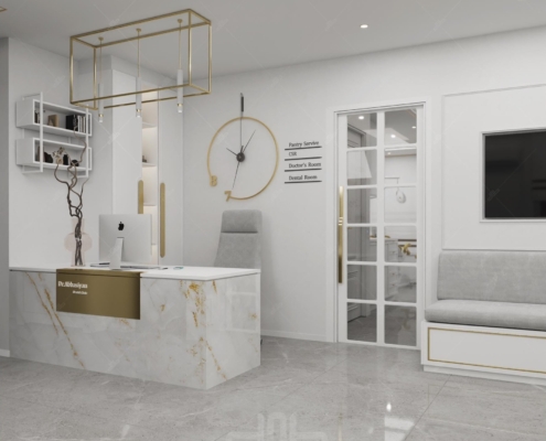 interior decoration of dr abbasians dental clinic sadeghieh